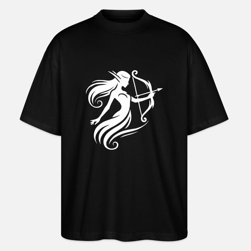 Elf Bow and Arrow - Stanley/Stella Oversized Unisex Organic T-shirt Blaster 2.0 - black