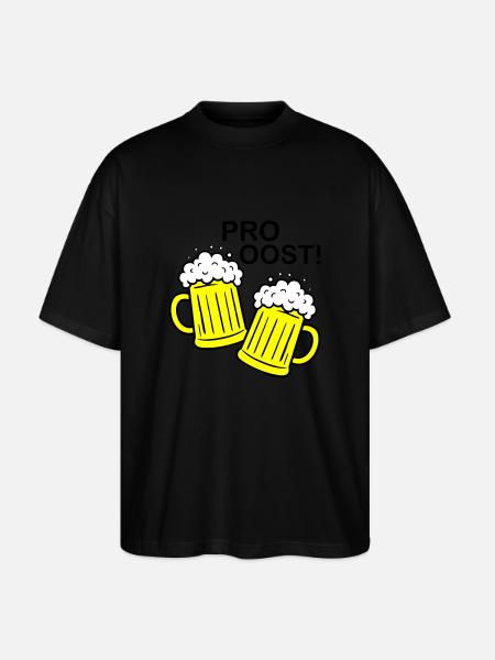 Bier Anstossen Prost - Stanley/Stella Oversized Unisex Bio T-Shirt Blaster 2.0 - Schwarz