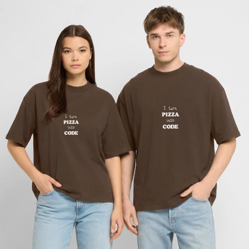 Je tourne Pizza dans le code de script programmeur Conception T-shirt bio Blaster 2.0 coupe oversize Stanley/Stella Unisexe