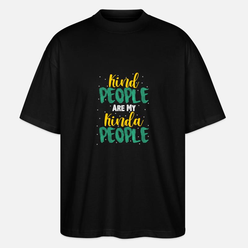 Nette Menschen T-Shirt & Geschenk - Stanley/Stella Oversized Unisex Bio T-Shirt Blaster 2.0 - Schwarz