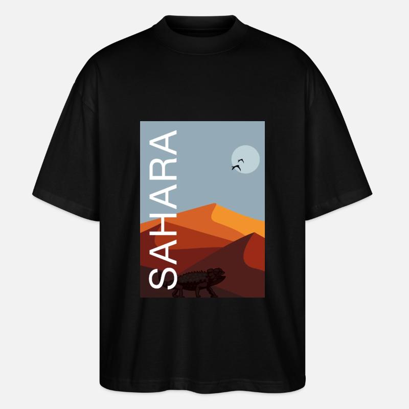 Sahara - Stanley/Stella Oversized Unisex Bio T-Shirt Blaster 2.0 - Schwarz
