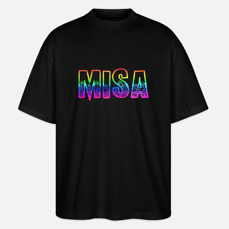misa rs regenbogen - Stanley/Stella Oversized Unisex Bio T-Shirt Blaster 2.0 - Schwarz