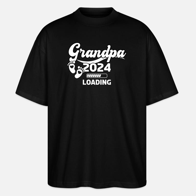 Grandpa 2024 Loading - Stanley/Stella Oversized Unisex Organic T-shirt Blaster 2.0 - black