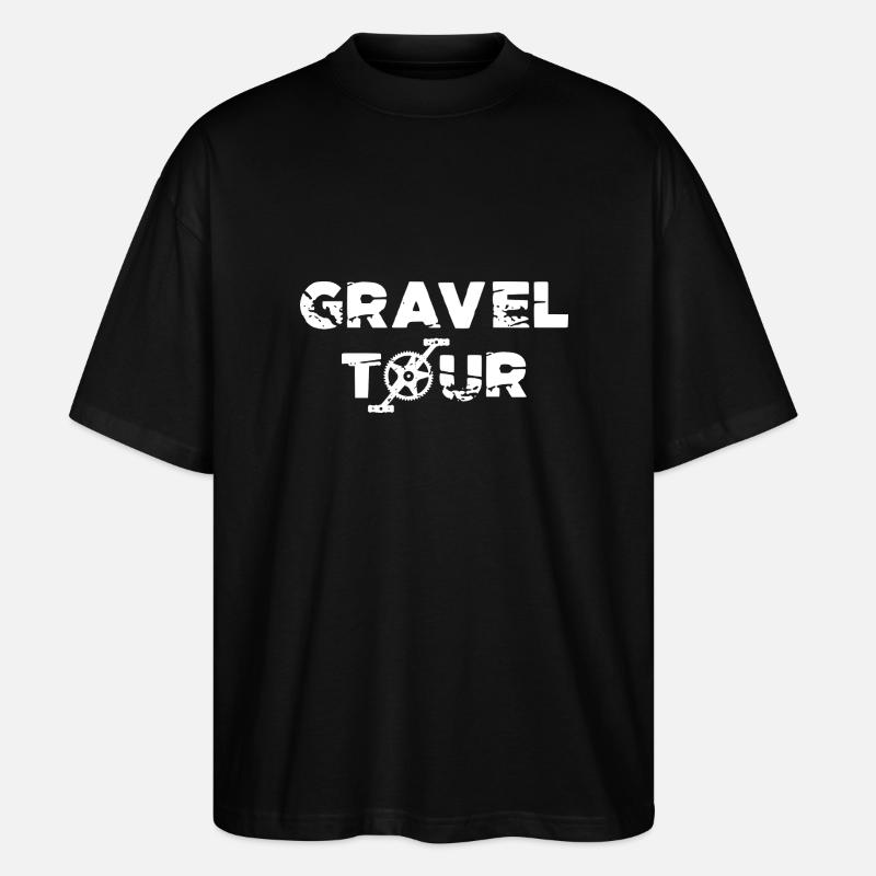 Vélo de randonnée Gravel - T-shirt bio Blaster 2.0 coupe oversize Stanley/Stella Unisexe - noir
