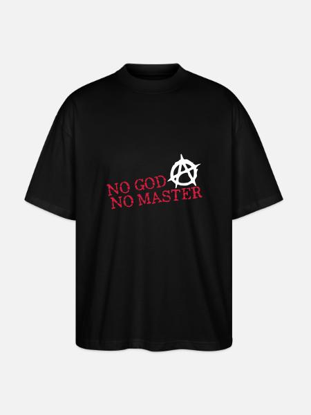 no god no master - T-shirt bio Blaster 2.0 coupe oversize Stanley/Stella Unisexe - noir