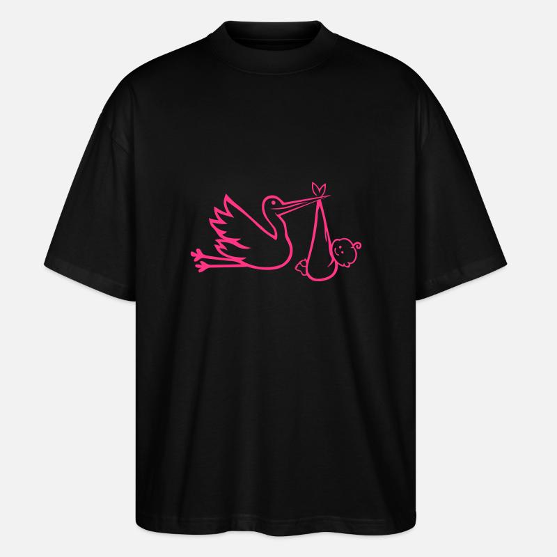 cigogne bebe naissance 212 - T-shirt bio Blaster 2.0 coupe oversize Stanley/Stella Unisexe - noir