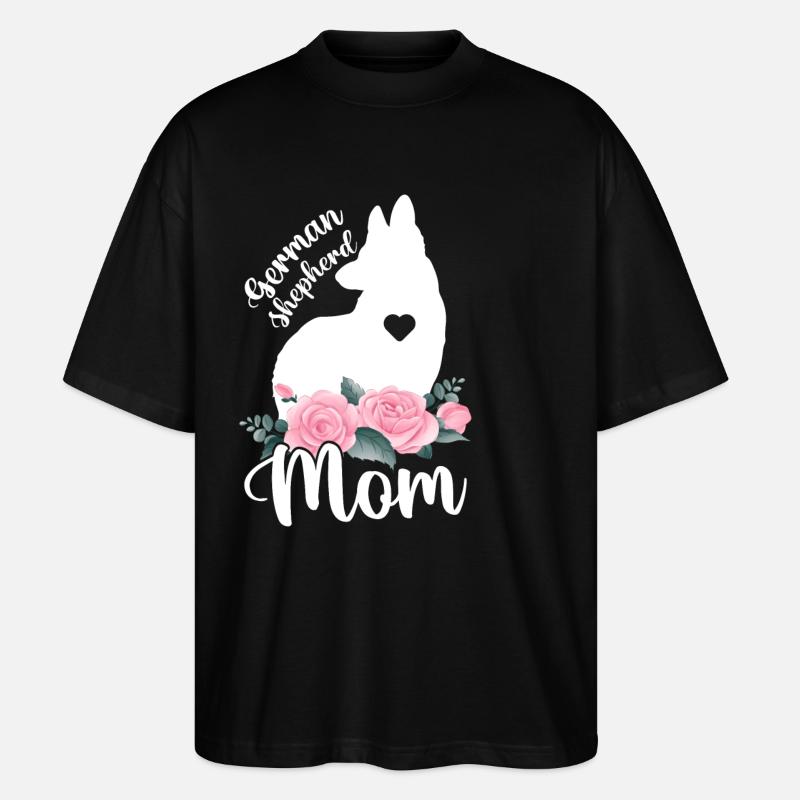 Deutscher Schäferhund Mama - Stanley/Stella Oversized Unisex Bio T-Shirt Blaster 2.0 - Schwarz