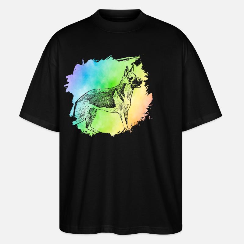 Deutscher Schäferhund - Stanley/Stella Oversized Unisex Bio T-Shirt Blaster 2.0 - Schwarz