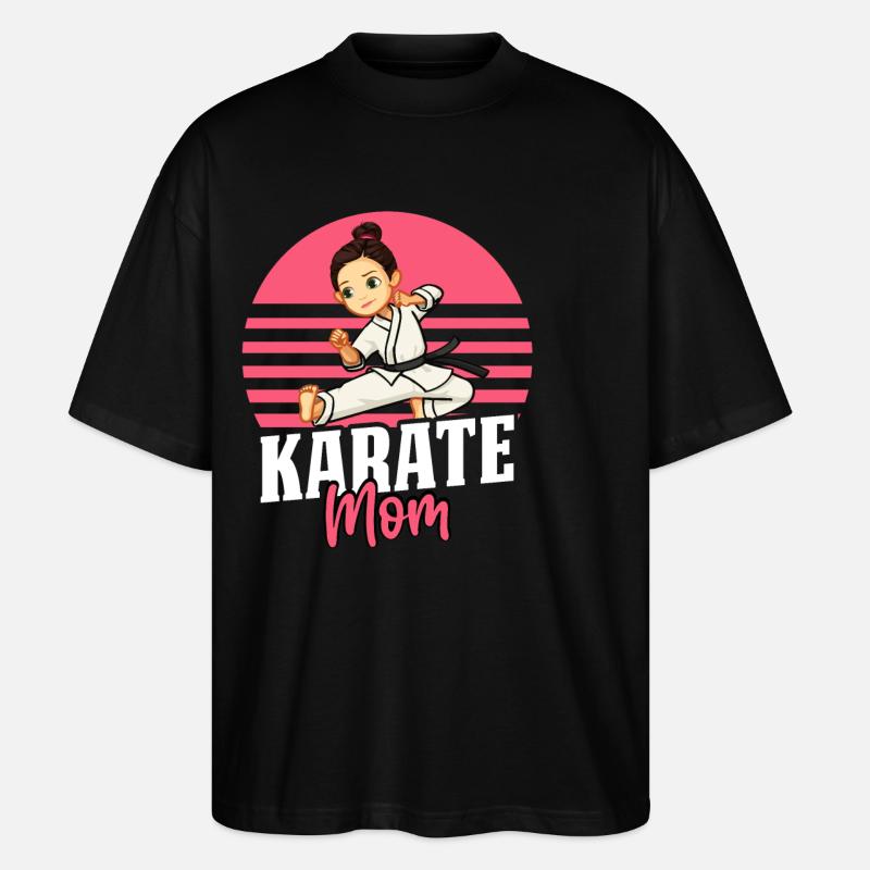 Karate Mama - Stanley/Stella Oversized Unisex Bio T-Shirt Blaster 2.0 - Schwarz