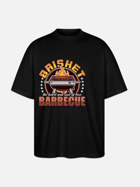 Petto Il Cuore E Amante Del BBQ Petto Barbecue - Maglietta articolo ecologico Unisex vestibilità oversize Stanley/Stella Blaster 2.0 - nero
