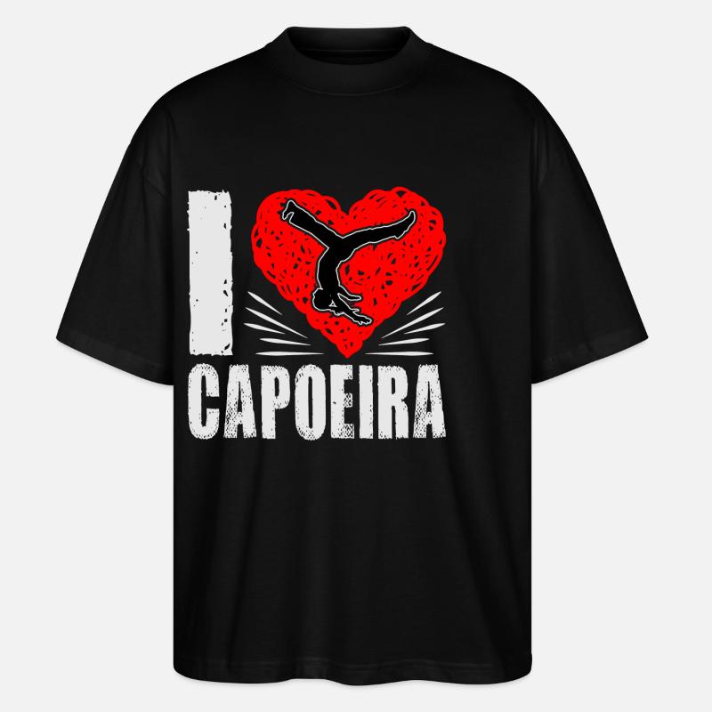 Ich liebe Capoeira - Stanley/Stella Oversized Unisex Bio T-Shirt Blaster 2.0 - Schwarz