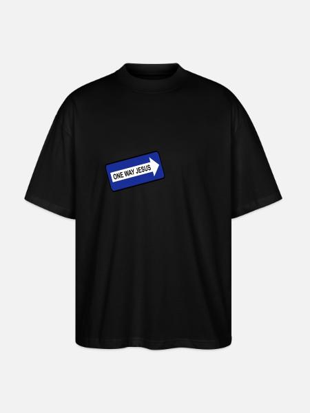 One Way Jesus - Stanley/Stella Oversized Unisex Organic T-shirt Blaster 2.0 - black