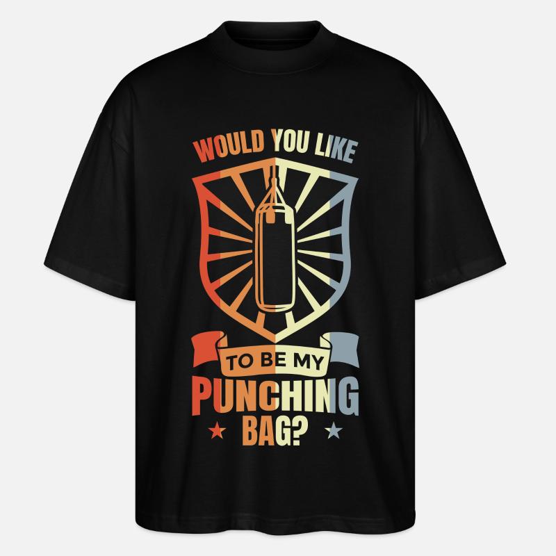 Boxsack Witz - Stanley/Stella Oversized Unisex Bio T-Shirt Blaster 2.0 - Schwarz