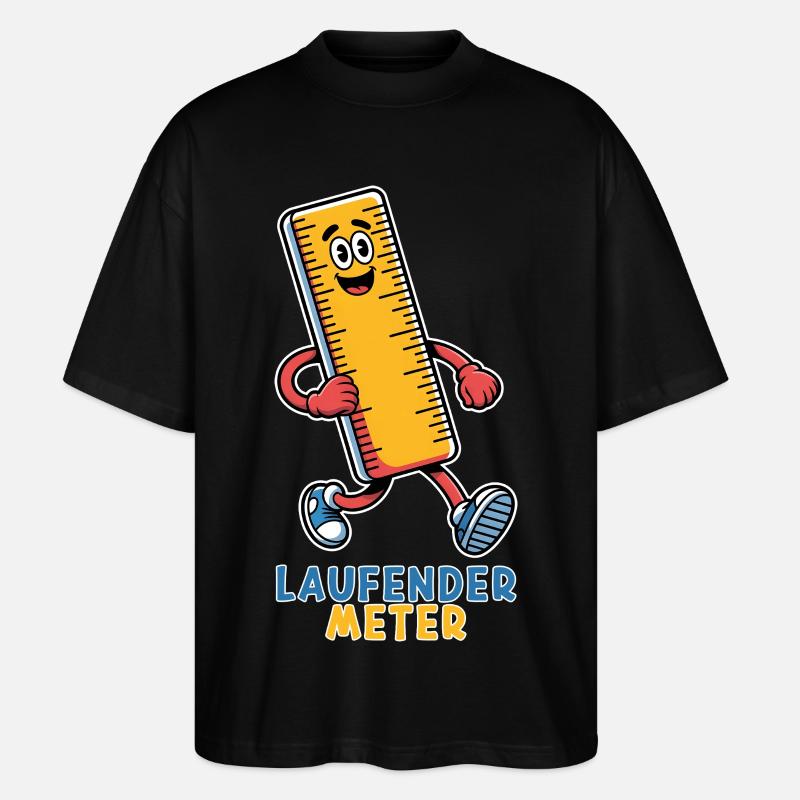 Laufender Meter klein lustig Zwerg Spitzname - Stanley/Stella Oversized Unisex Bio T-Shirt Blaster 2.0 - Schwarz