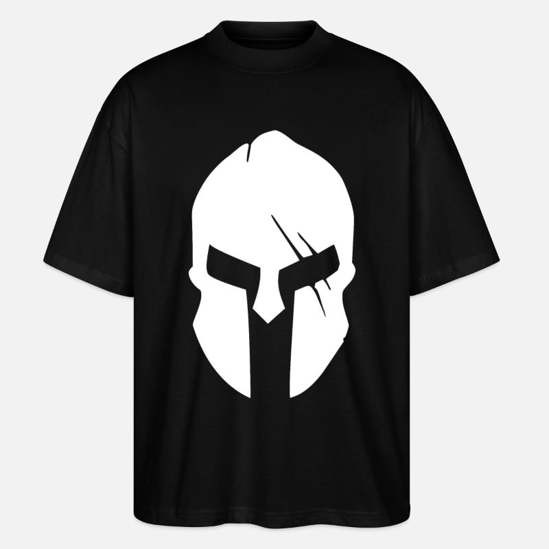 Spartan helmet white / Sparta - Stanley/Stella Oversized Unisex Bio T-Shirt Blaster 2.0 - Schwarz