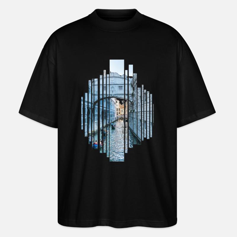Venedig cut - Stanley/Stella Oversized Unisex Bio T-Shirt Blaster 2.0 - Schwarz