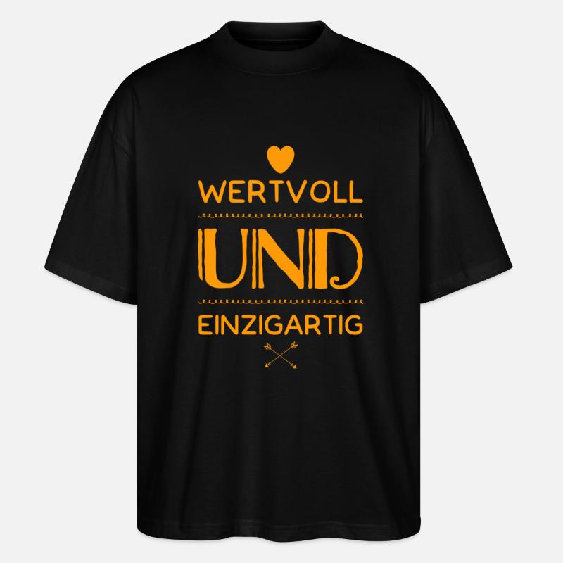 wertvoll und einzigartig - Stanley/Stella Oversized Unisex Bio T-Shirt Blaster 2.0 - Schwarz