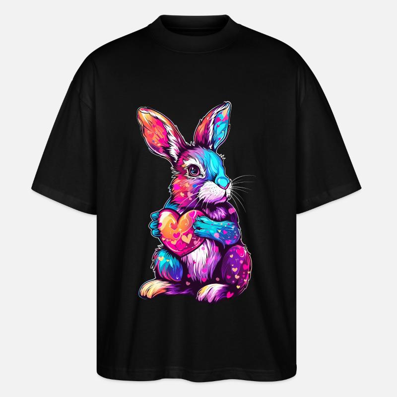 Lapin - T-shirt bio Blaster 2.0 coupe oversize Stanley/Stella Unisexe - noir