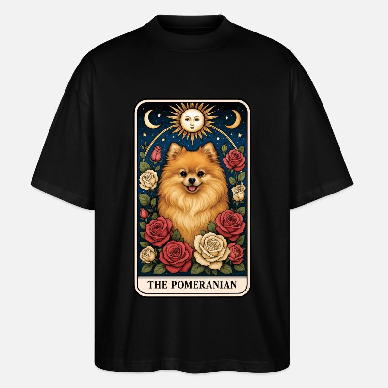 Zwergspitz - Stanley/Stella Oversized Unisex Bio T-Shirt Blaster 2.0 - Schwarz