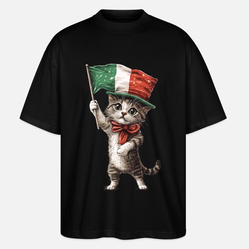 Katze - Stanley/Stella Oversized Unisex Bio T-Shirt Blaster 2.0 - Schwarz