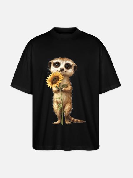 Roter Panda - Stanley/Stella Oversized Unisex Bio T-Shirt Blaster 2.0 - Schwarz