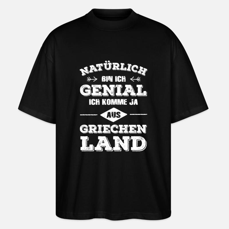 Griechenland - Stanley/Stella Oversized Unisex Bio T-Shirt Blaster 2.0 - Schwarz