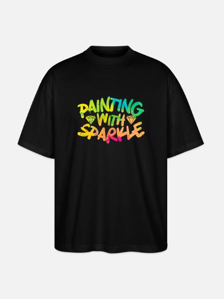 Diamonds, Diamond Painter, Artist, Tinkerer - Stanley/Stella Oversized Unisex Organic T-shirt Blaster 2.0 - black