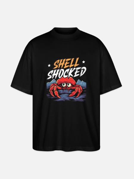 Cute Hermit Crab Crab Crustaceans - Stanley/Stella Oversized Unisex Organic T-shirt Blaster 2.0 - black