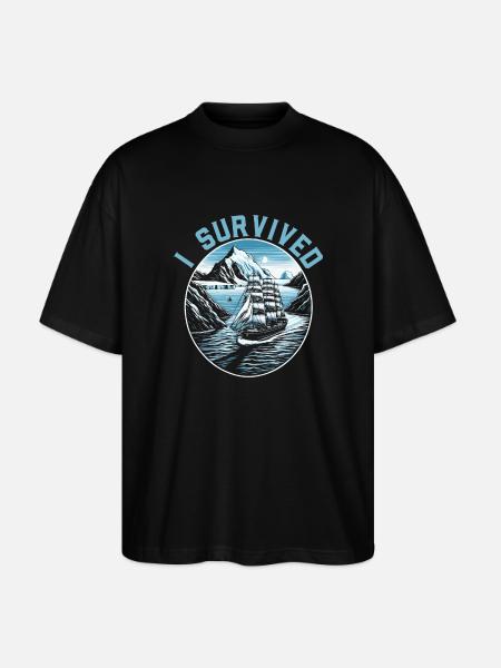 Strait Antarctica Expedition - Stanley/Stella Oversized Unisex Organic T-shirt Blaster 2.0 - black
