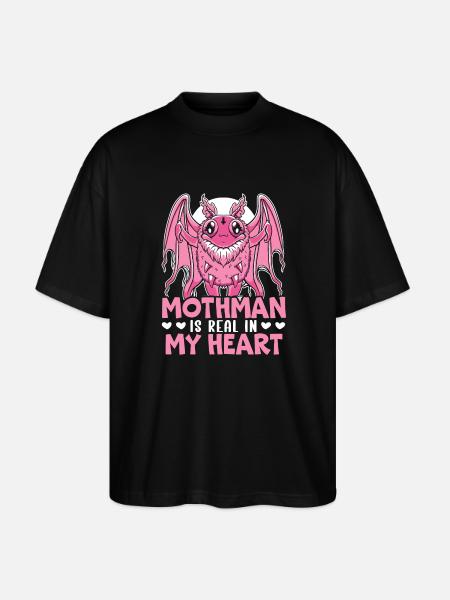 Mothman Lover Mythical Creature Cryptozoology - Stanley/Stella Oversized Unisex Organic T-shirt Blaster 2.0 - black