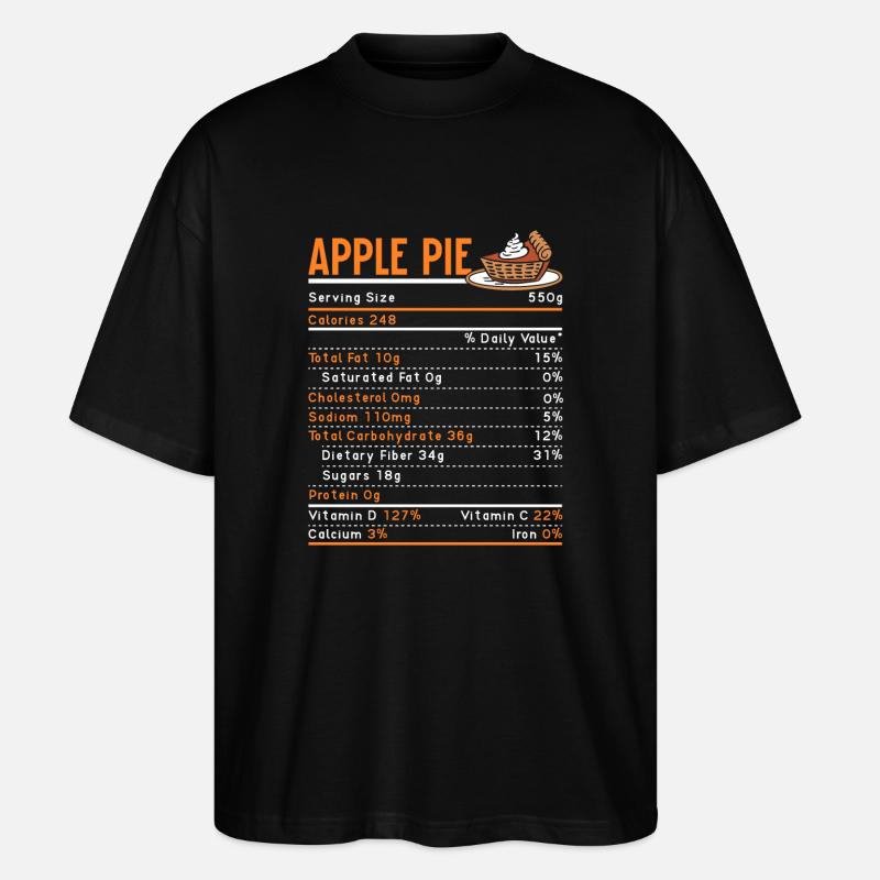 Apfelkuchen-essensliebhaber, - Stanley/Stella Oversized Unisex Bio T-Shirt Blaster 2.0 - Schwarz