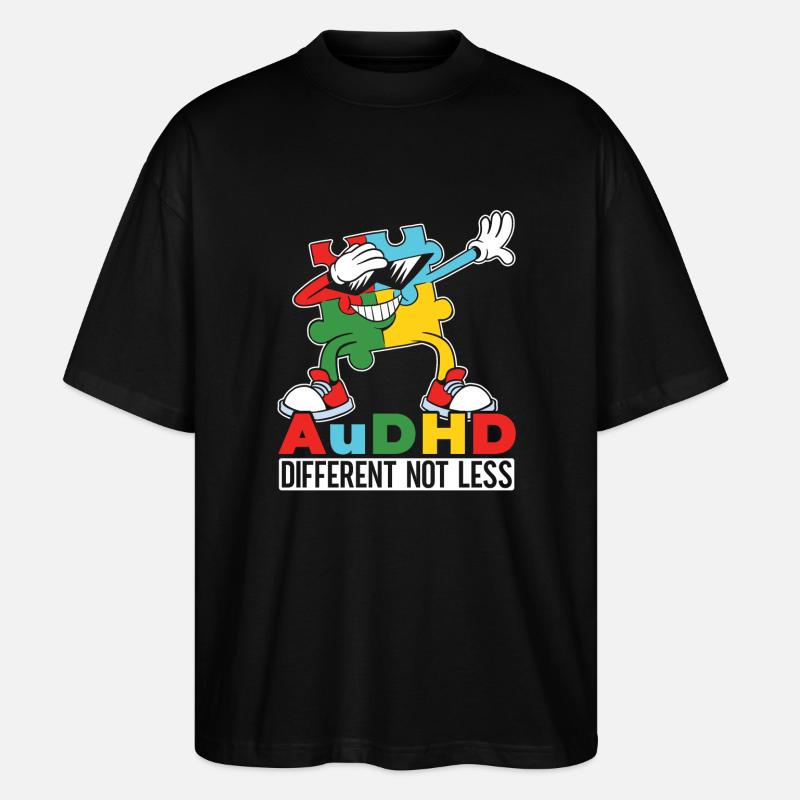 Audhd-behinderung er Autismus Adhs - Stanley/Stella Oversized Unisex Bio T-Shirt Blaster 2.0 - Schwarz