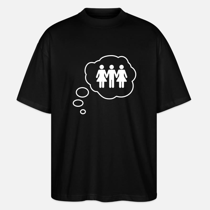 Flotter Dreier Denkblase - Stanley/Stella Oversized Unisex Bio T-Shirt Blaster 2.0 - Schwarz