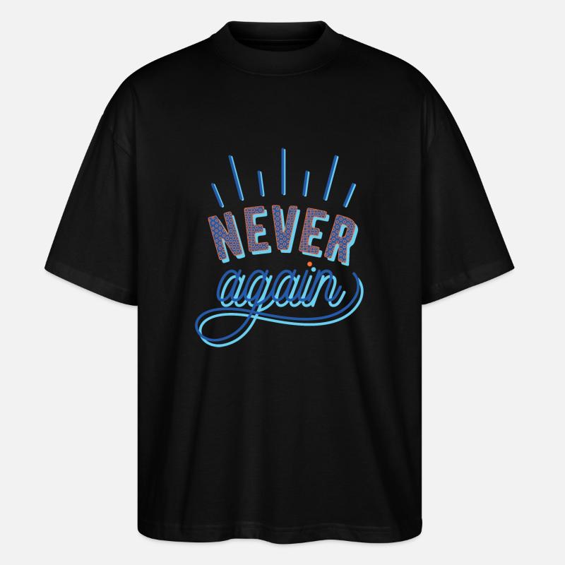 NEVER again - Stanley/Stella Oversized Unisex Bio T-Shirt Blaster 2.0 - Schwarz