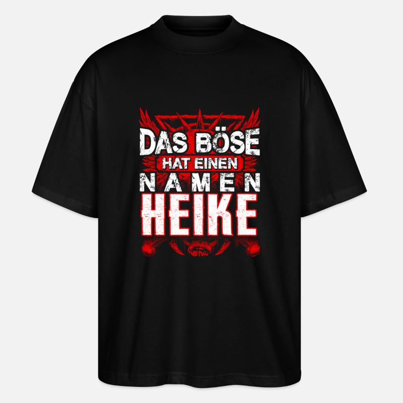 HEIKE - Böse - Stanley/Stella Oversized Unisex Bio T-Shirt Blaster 2.0 - Schwarz