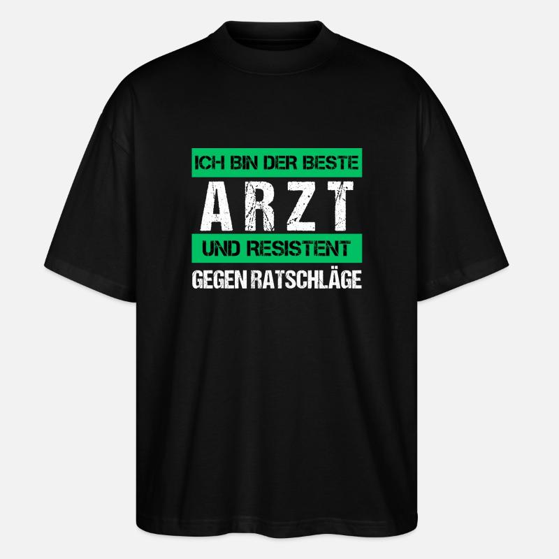 Médecin résistant - T-shirt bio Blaster 2.0 coupe oversize Stanley/Stella Unisexe - noir