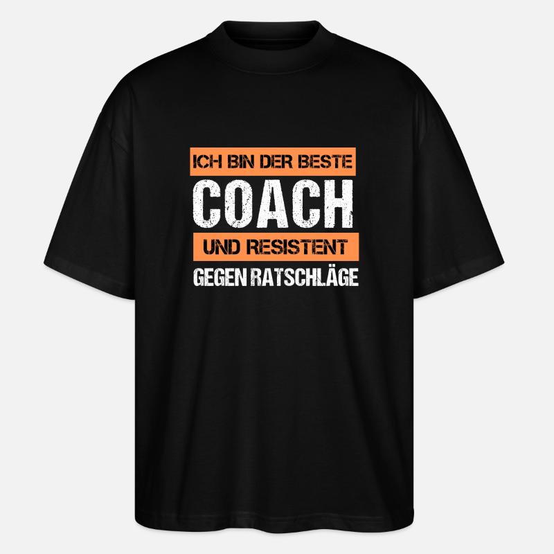 Resistenter Coach - Stanley/Stella Oversized Unisex Bio T-Shirt Blaster 2.0 - Schwarz