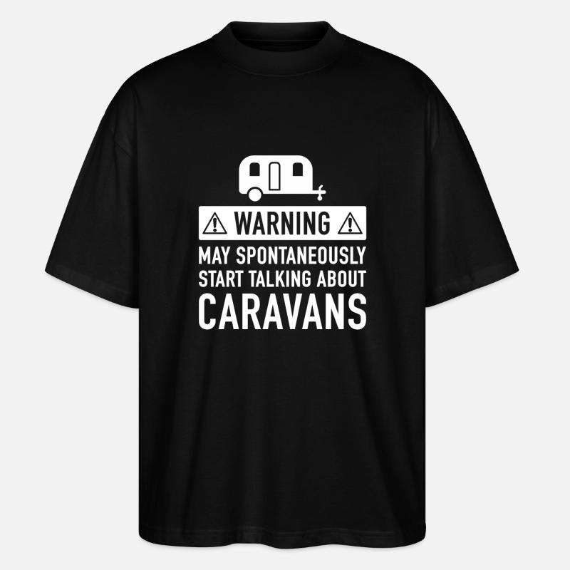 Lustige Caravan-Geschenk-Idee - Stanley/Stella Oversized Unisex Bio T-Shirt Blaster 2.0 - Schwarz