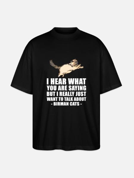 Birman Katze nettes Geschenk - Stanley/Stella Oversized Unisex Bio T-Shirt Blaster 2.0 - Schwarz