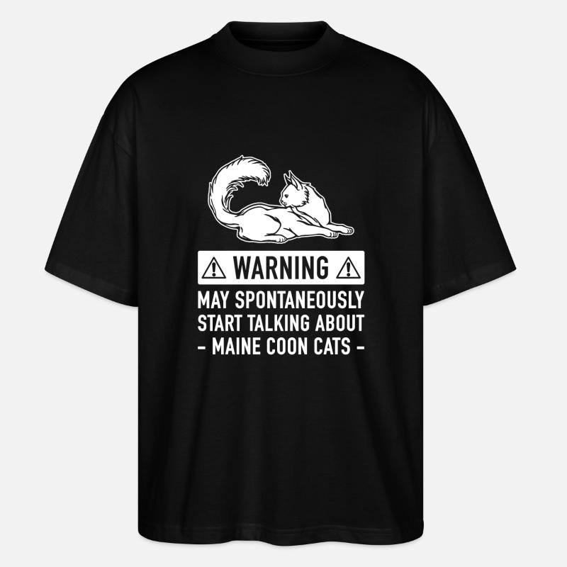 Maine Coon Cat cadeau - T-shirt bio Blaster 2.0 coupe oversize Stanley/Stella Unisexe - noir