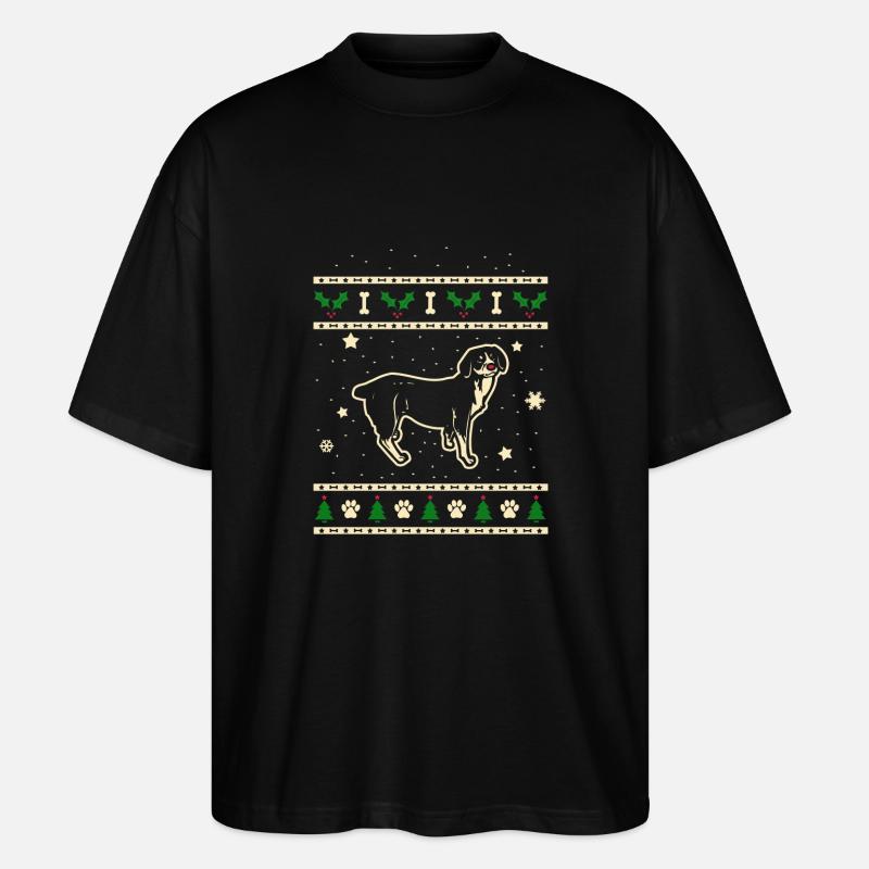Entlebucher Weihnachtsgeschenk - Stanley/Stella Oversized Unisex Bio T-Shirt Blaster 2.0 - Schwarz