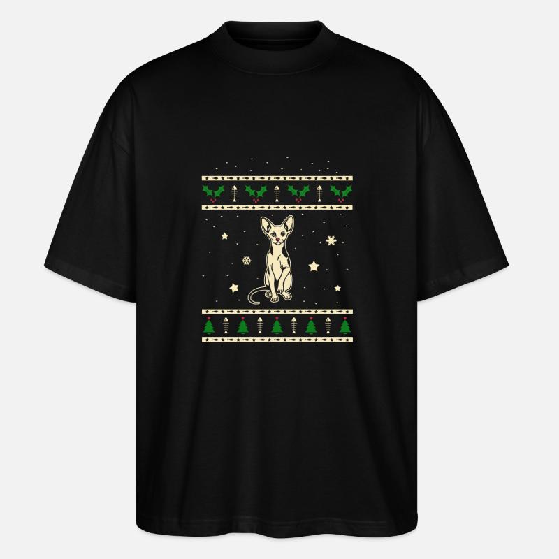 Sphynx Weihnachtsgeschenk - Stanley/Stella Oversized Unisex Bio T-Shirt Blaster 2.0 - Schwarz