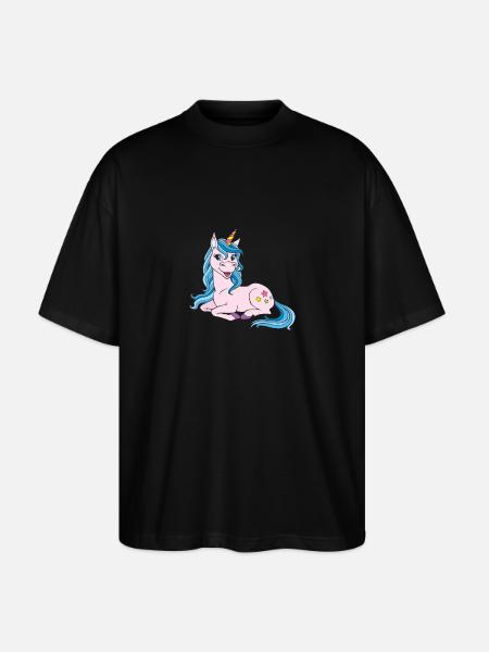 Licorne - T-shirt bio Blaster 2.0 coupe oversize Stanley/Stella Unisexe - noir