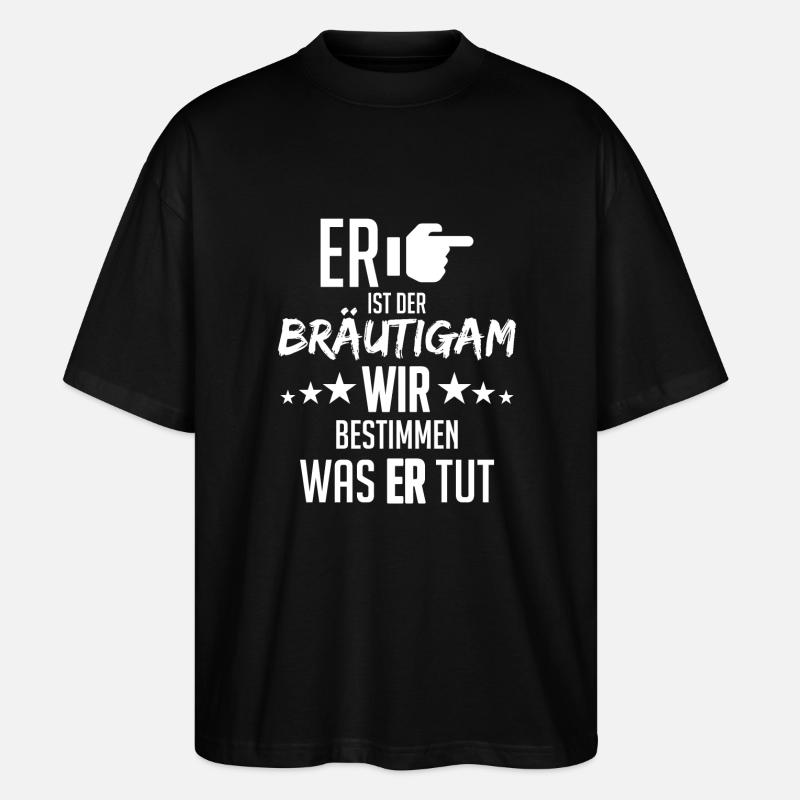 Junggesellenabschied - Stanley/Stella Oversized Unisex Bio T-Shirt Blaster 2.0 - Schwarz