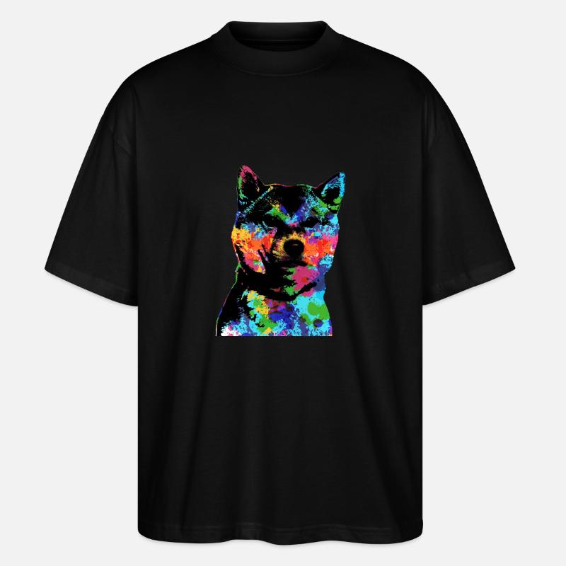 Shiba Inu - Stanley/Stella Oversized Unisex Bio T-Shirt Blaster 2.0 - Schwarz