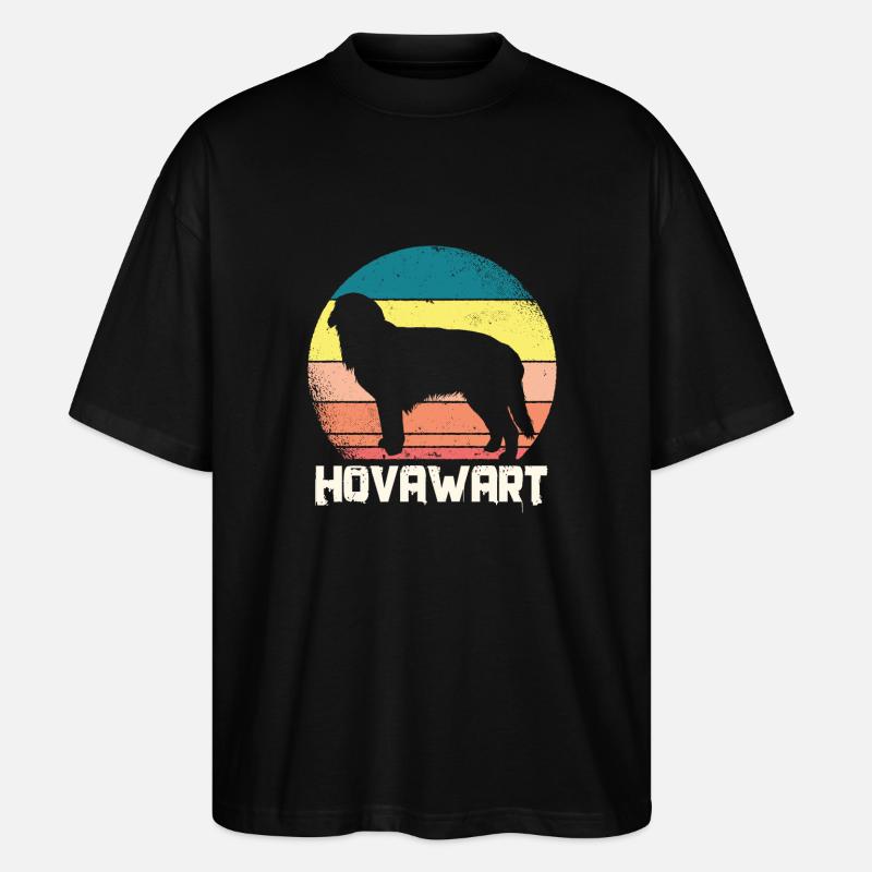 Hovawart Hunde Geschenk - Stanley/Stella Oversized Unisex Bio T-Shirt Blaster 2.0 - Schwarz