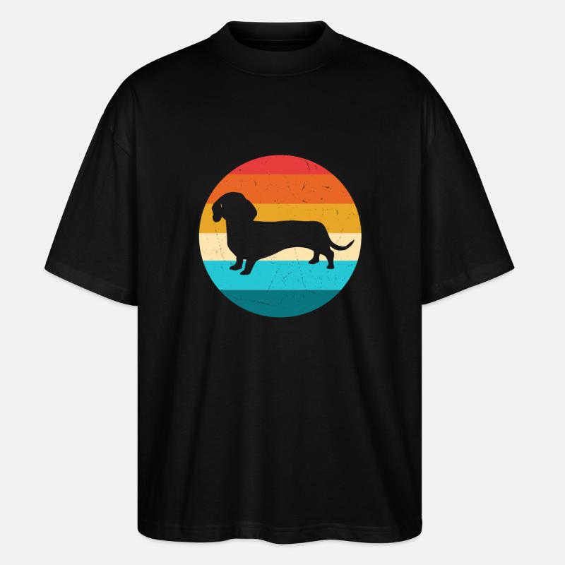 Dackel - Stanley/Stella Oversized Unisex Bio T-Shirt Blaster 2.0 - Schwarz
