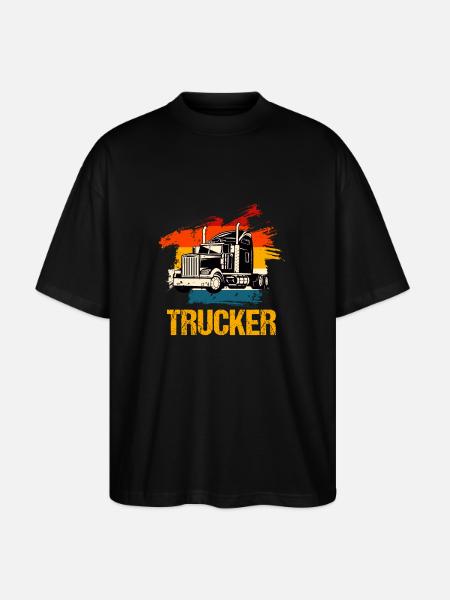 Trucker - Stanley/Stella Oversized Unisex Organic T-shirt Blaster 2.0 - black