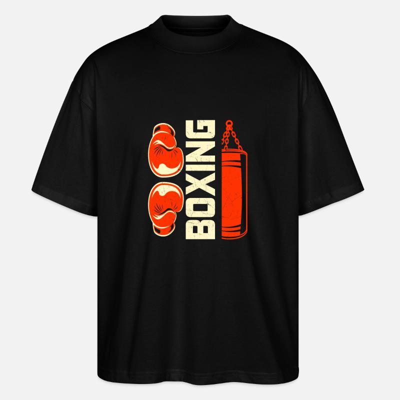 Boxe - T-shirt bio Blaster 2.0 coupe oversize Stanley/Stella Unisexe - noir