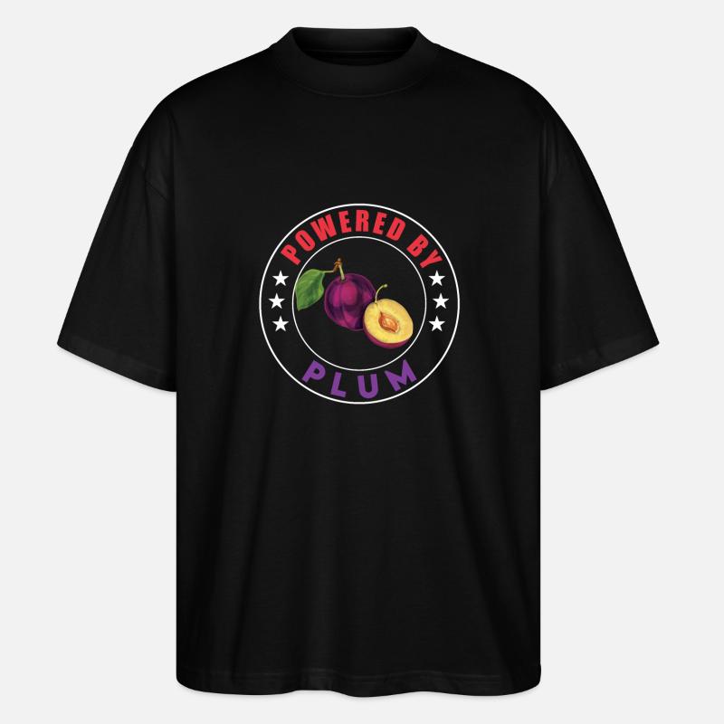 Pflaume - Stanley/Stella Oversized Unisex Bio T-Shirt Blaster 2.0 - Schwarz